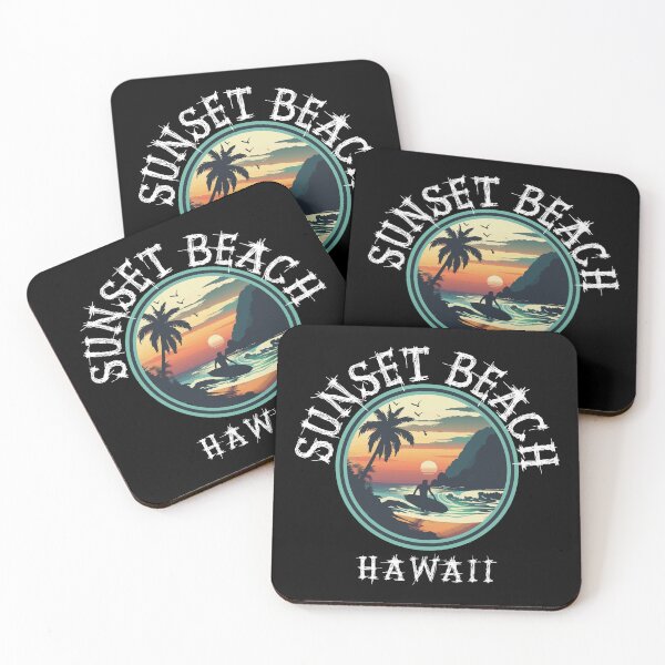 Item preview, Sunset Beach - Hawaii (with White Lettering) designed and sold by VelvetRoom.