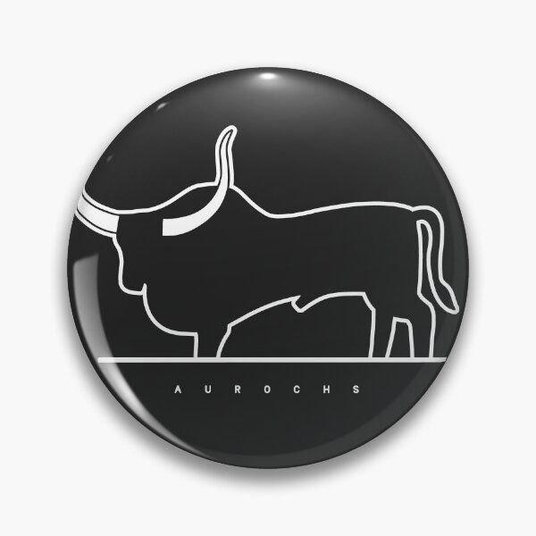 Item preview, Stylized minimal art of Prehistoric aurochs in white ink designed and sold by martodesign.