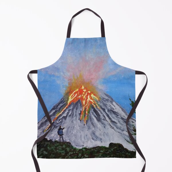 Item preview, volcanic eruption, Klyuchevskaya sopka, painting, art designed and sold by DonnaBlankaArt.