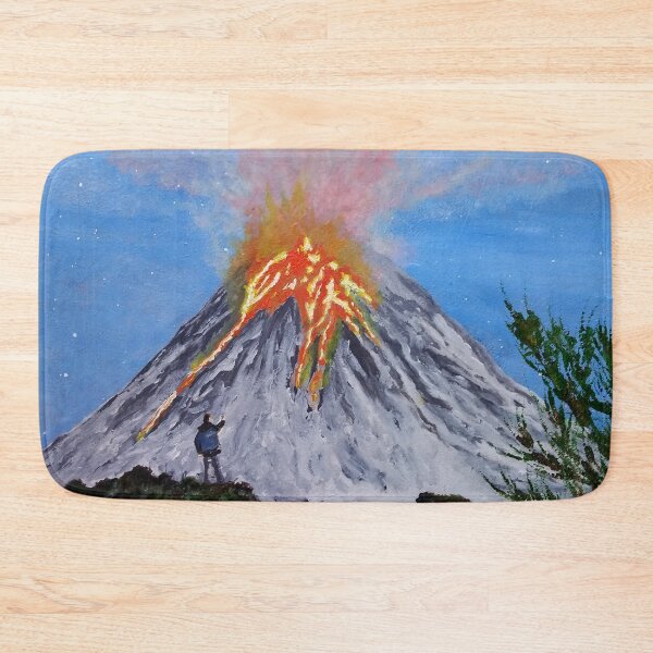 Item preview, volcanic eruption, Klyuchevskaya sopka, painting, art designed and sold by DonnaBlankaArt.