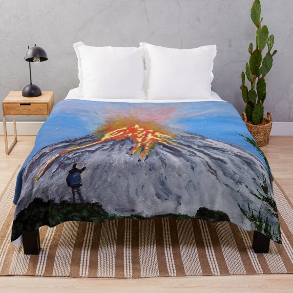 Item preview, volcanic eruption, Klyuchevskaya sopka, painting, art designed and sold by DonnaBlankaArt.