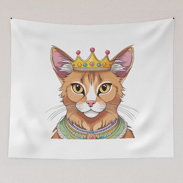 Item preview, "The crowned ones" - Somali cat designed and sold by VariousGoodies.