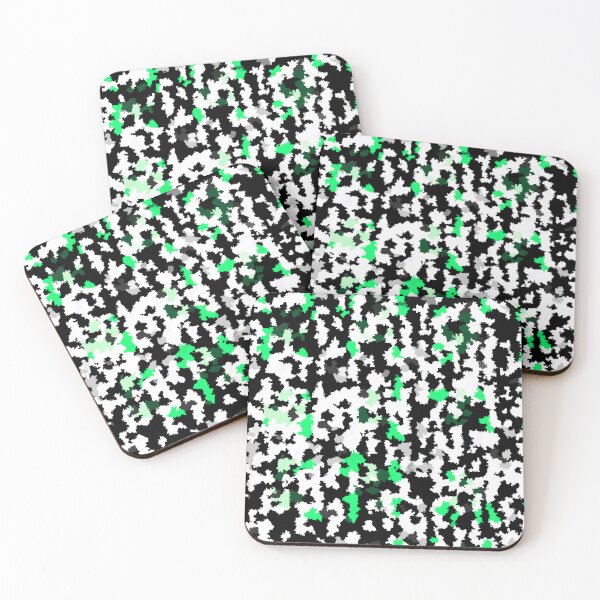 Item preview, Green Black And White Non-geometric Abstract Design designed and sold by PatternTitan.