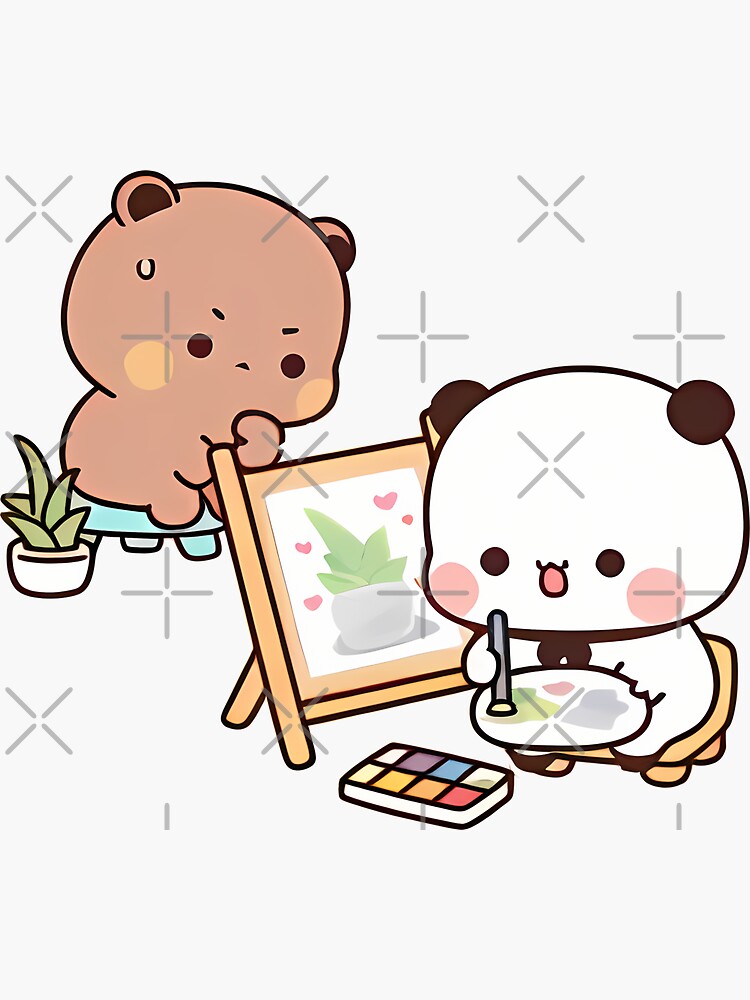 Bubu and Japanese Pudding | Vinyl Sticker Bubu and Japanese Pudding | Vinyl Sticker