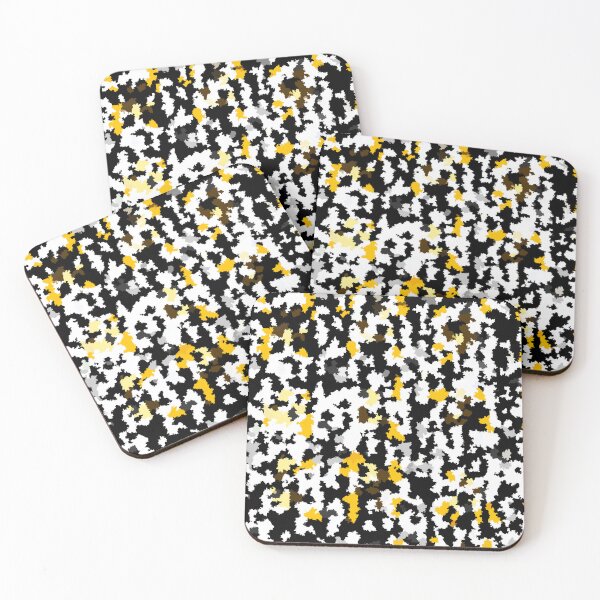 Item preview, Yellow Black And White Non-geometric Abstract Design designed and sold by PatternTitan.