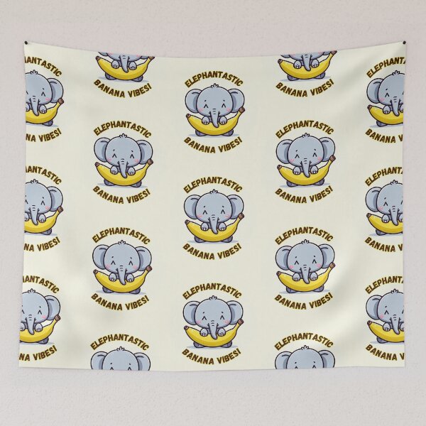 Item preview, Elephantastic banana vibes! - cute banana elephant designed and sold by Funny-Banana.