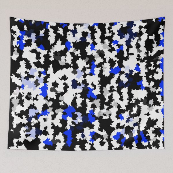 Artikelvorschau, Blaues, schwarzes und weißes nicht-geometrisches abstraktes Design entworfen und verkauft von PatternTitan.