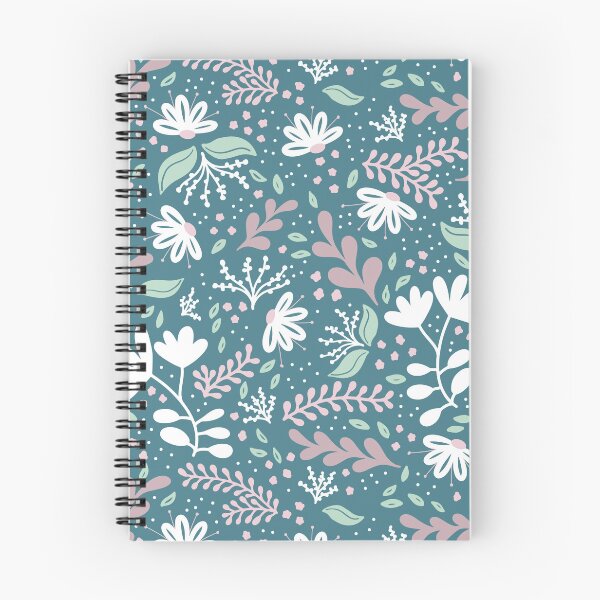 Item preview, Lindo patrón floral en verde azulado, salvia, rosa y blanco designed and sold by Fern and Quill.