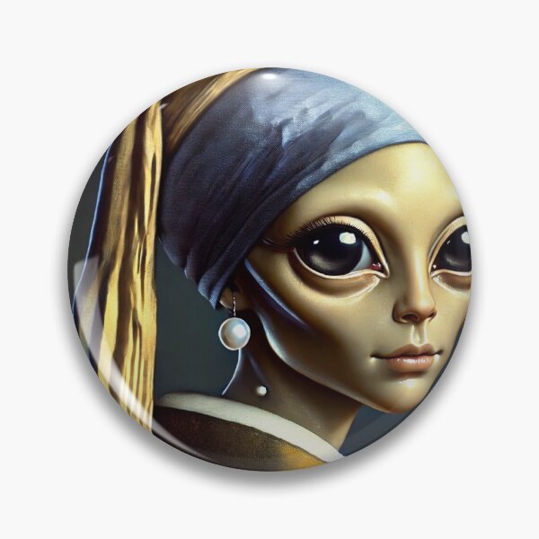 Item preview, Alien Girl with a Pearl designed and sold by ViccaArt.
