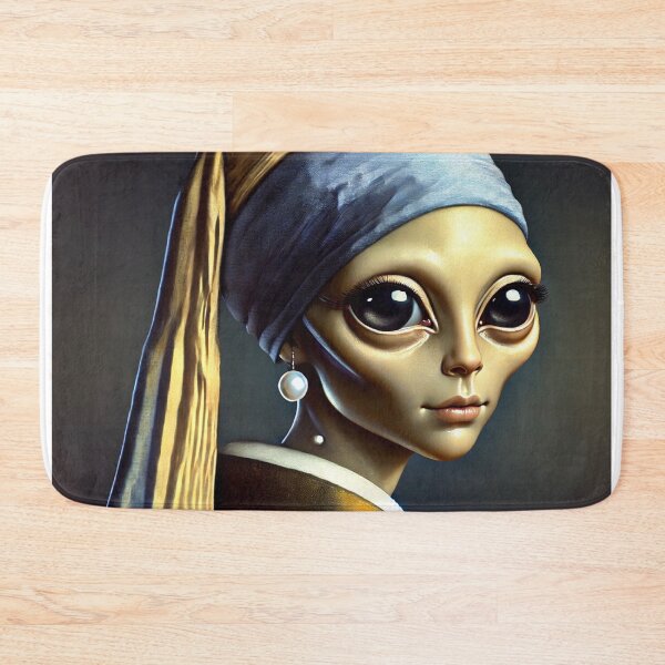 Item preview, Alien Girl with a Pearl designed and sold by ViccaArt.