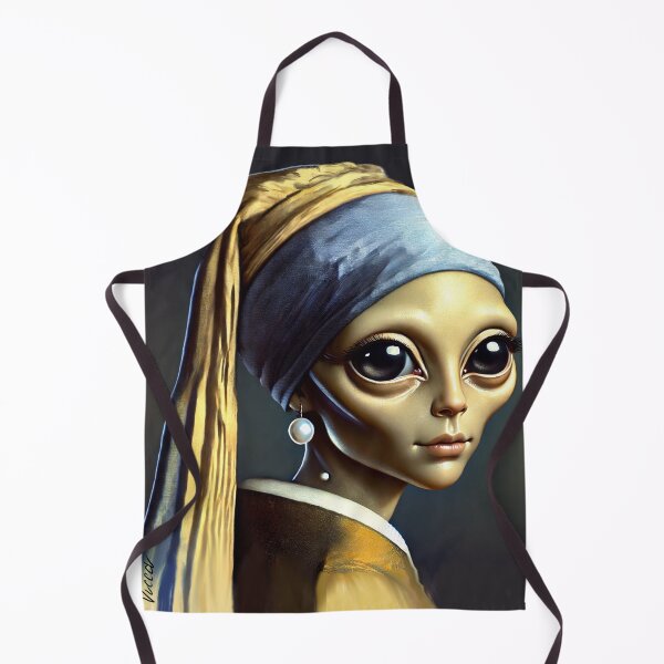Item preview, Alien Girl with a Pearl designed and sold by ViccaArt.