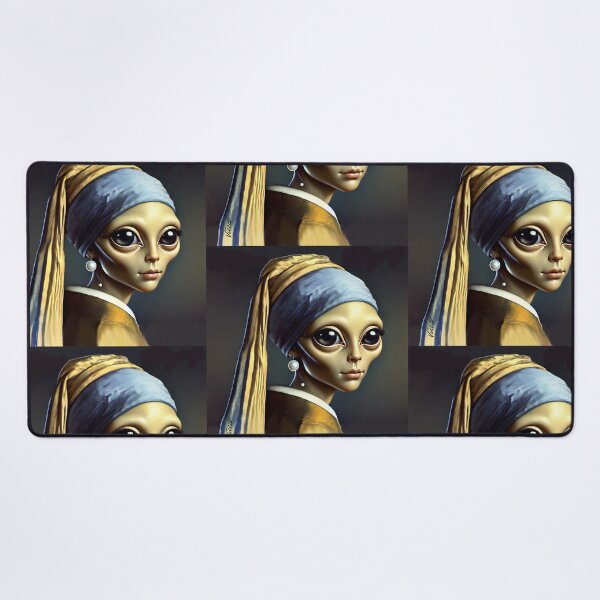 Item preview, Alien Girl with a Pearl designed and sold by ViccaArt.