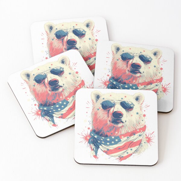 Item preview, Independence day, Patriot bear, Bear with American flag designed and sold by JoyfulNat.