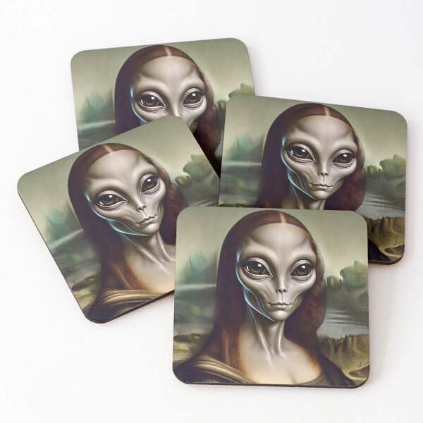 Item preview, Alien Mona Lisa designed and sold by ViccaArt.