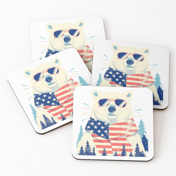 Item preview, Independence day, Patriot bear, Bear with American flag designed and sold by JoyfulNat.