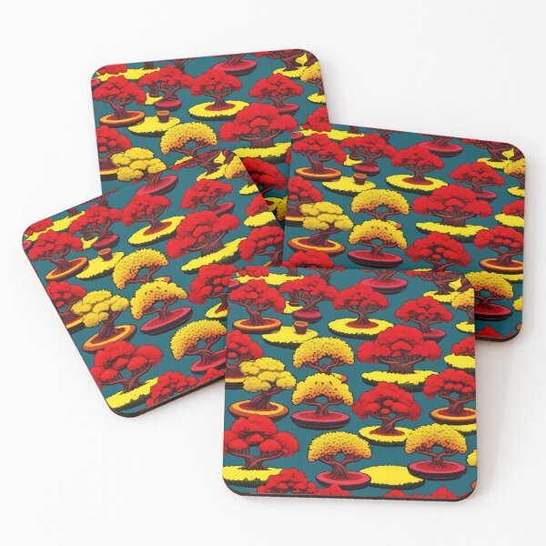 Item preview, Lively Colorful Red Bonsai Pattern designed and sold by DreamCraze.