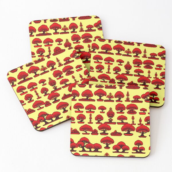 Item preview, Serene Red Bonsai Tree Japanese Art Pattern designed and sold by DreamCraze.
