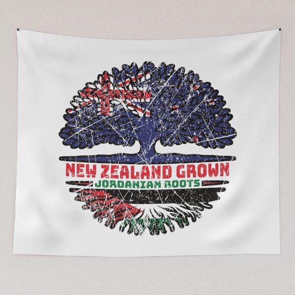 Item preview, Jordanian Jordan New Zealander New Zealand Tree Roots Flag designed and sold by FlagX.