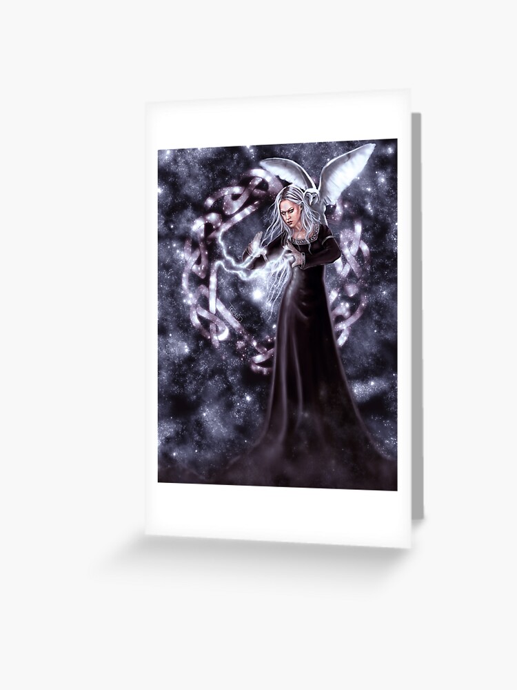 Arianrhod - Goddess with Stars and Celtic Knot Greeting Card for Sale by Tiffany  Toland-Scott
