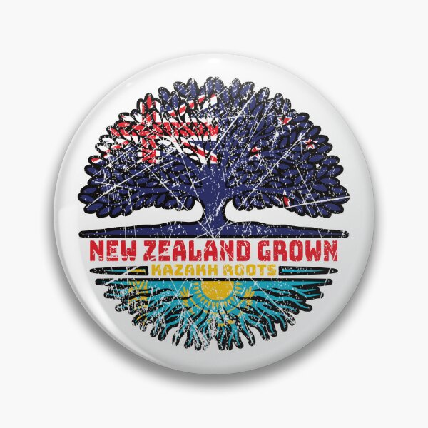 Item preview, Kazakhstan Kazakh New Zealander New Zealand Tree Roots Flag designed and sold by FlagX.