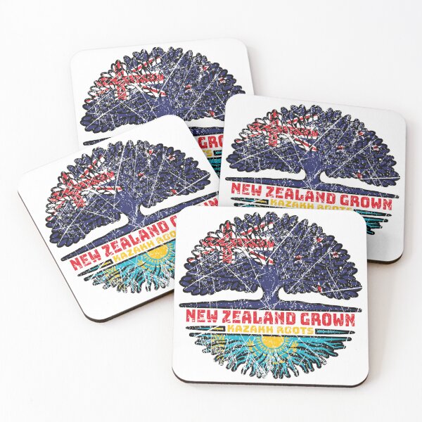 Item preview, Kazakhstan Kazakh New Zealander New Zealand Tree Roots Flag designed and sold by FlagX.