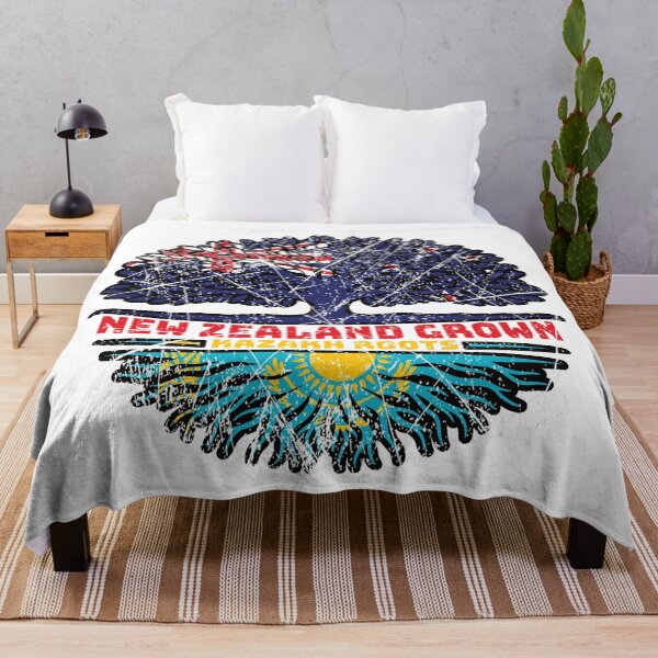 Item preview, Kazakhstan Kazakh New Zealander New Zealand Tree Roots Flag designed and sold by FlagX.