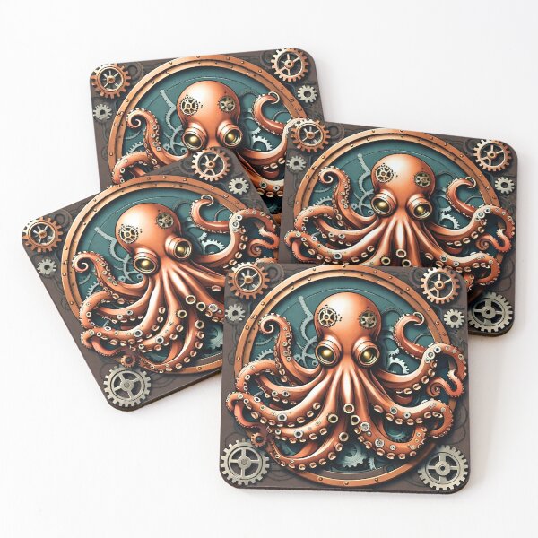 Item preview, Octopus with Mechanical Elements designed and sold by TrendyGalaxy.