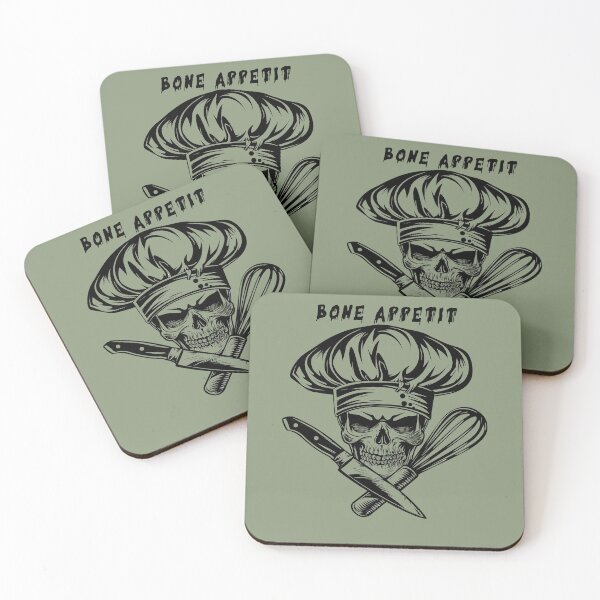 Item preview, Bone Appetit - Skull Chef designed and sold by SmallOwlDesign.
