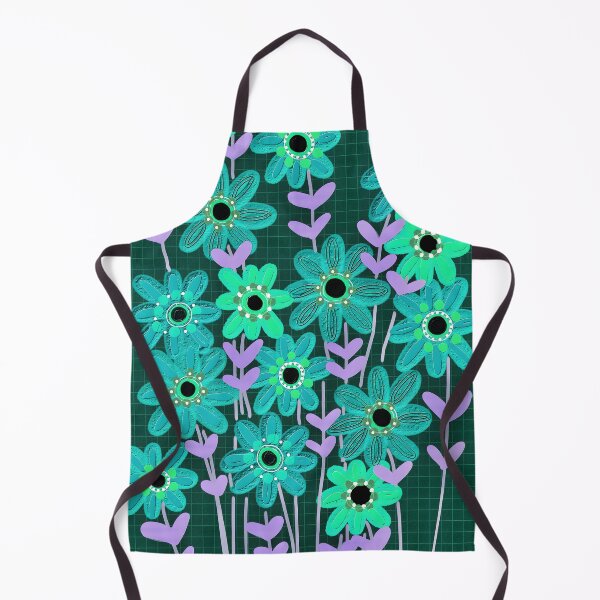 Item preview, Floodle flower grid teal designed and sold by bekki smith.