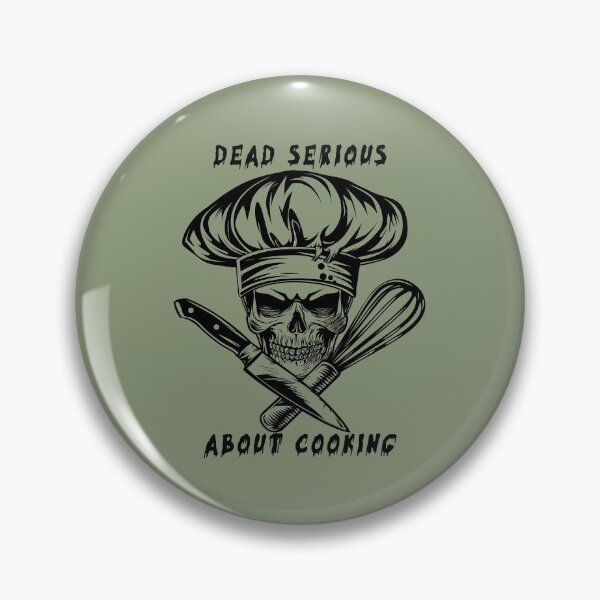 Item preview, Dead Serious About Cooking - Skull Chef designed and sold by SmallOwlDesign.