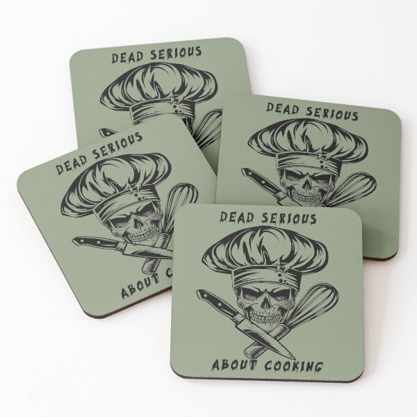 Item preview, Dead Serious About Cooking - Skull Chef designed and sold by SmallOwlDesign.