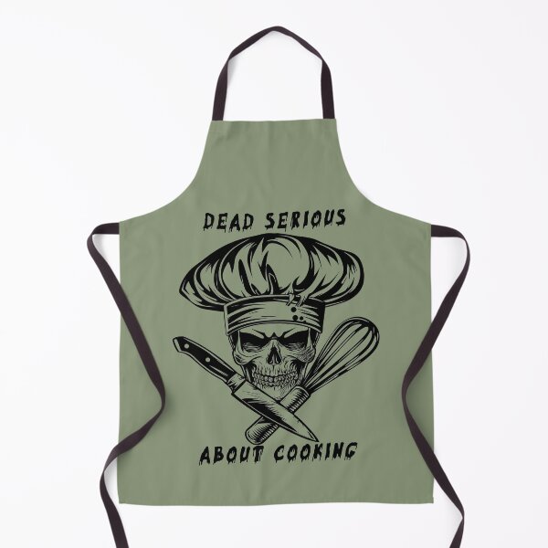 Item preview, Dead Serious About Cooking - Skull Chef designed and sold by SmallOwlDesign.
