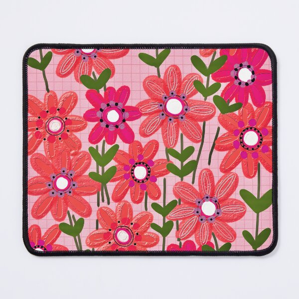 Item preview, Floodle flower grid guava designed and sold by bekki smith.