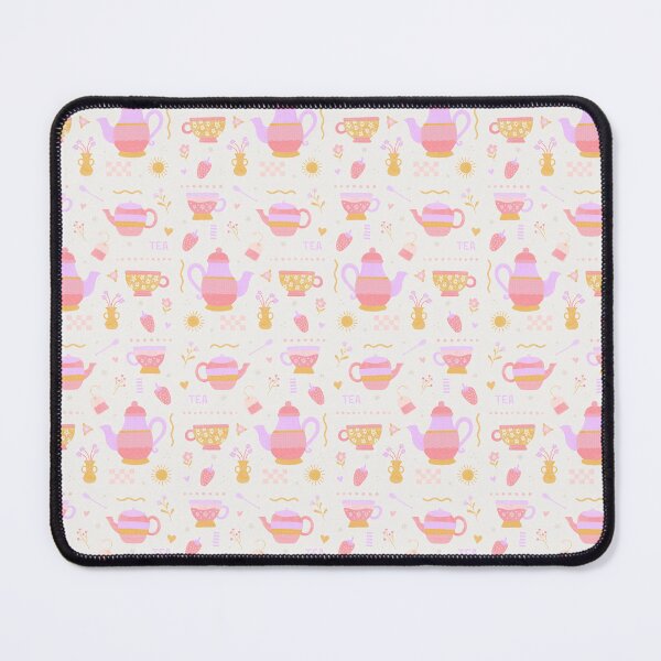 Item preview, Tea Party Pattern - Cute Pink Purple and Yellow teacups and teapots designed and sold by erinbacchi.