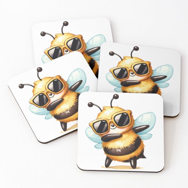 Item preview, Cute bumble bee with glasses! designed and sold by fribabywonder.