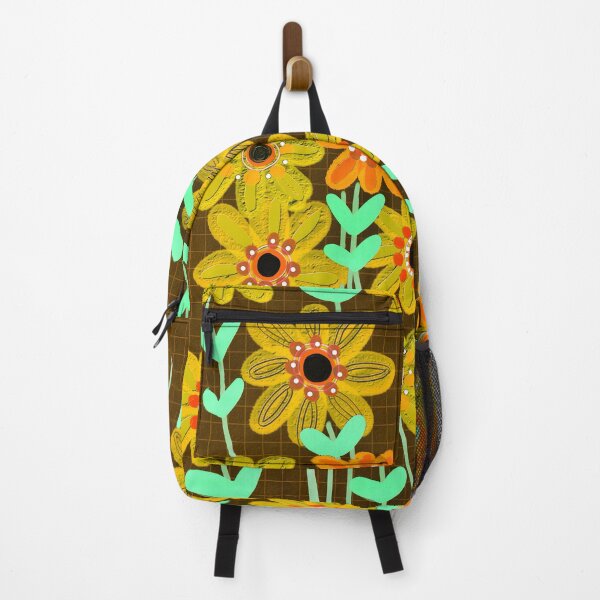 Item preview, Floodle flower grid mustard designed and sold by bekki smith.