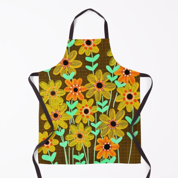 Item preview, Floodle flower grid mustard designed and sold by bekki smith.