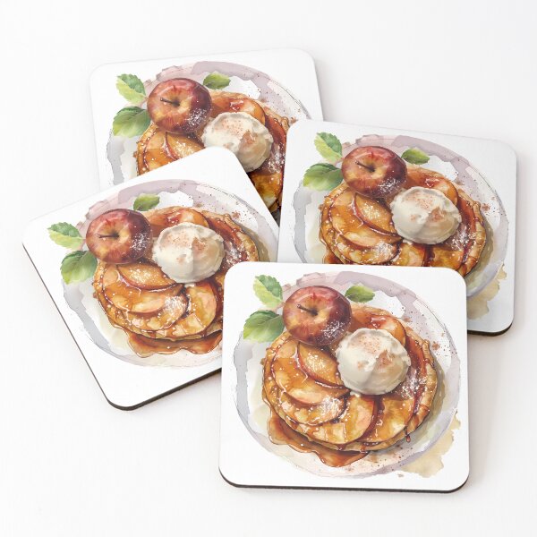 Item preview, Watercolor Tarte Tatin Sticker - French Dessert Art designed and sold by Lexa Pix.