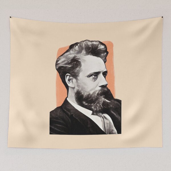 Item preview, British Poet William Ernest Henley - orange - illustration  designed and sold by Litstoy.