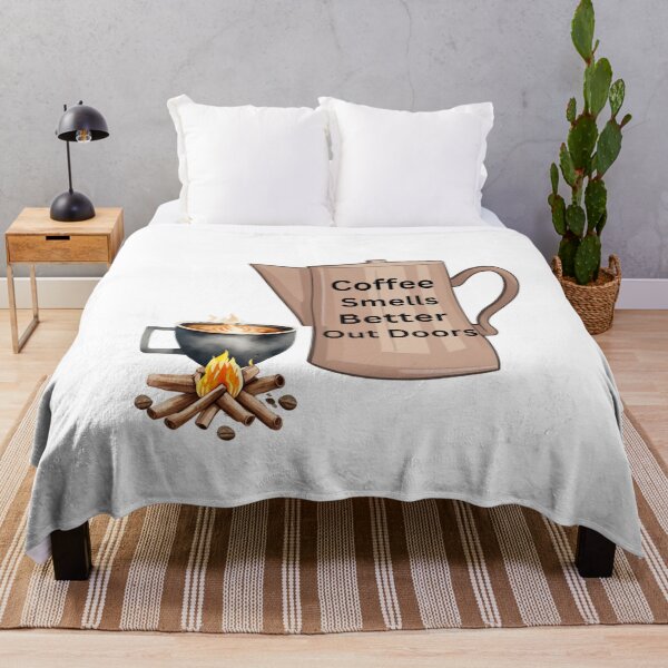 Item preview, COFFEE SMELLS BETTER OUTDOORS designed and sold by Terrence Webster.
