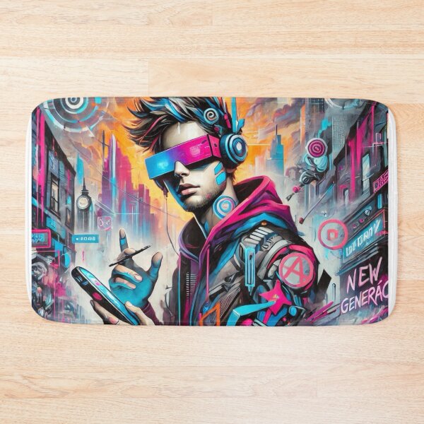 Item preview, Neon Cyberpunk Youth designed and sold by ViccaArt.