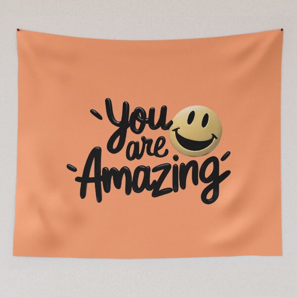 Item preview, Minimalist Smiley Face - You Are Amazing Print designed and sold by PrintableByZaah.