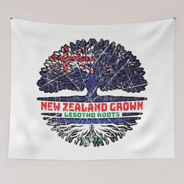 Item preview, Lesotho New Zealander New Zealand Tree Roots Flag designed and sold by FlagX.