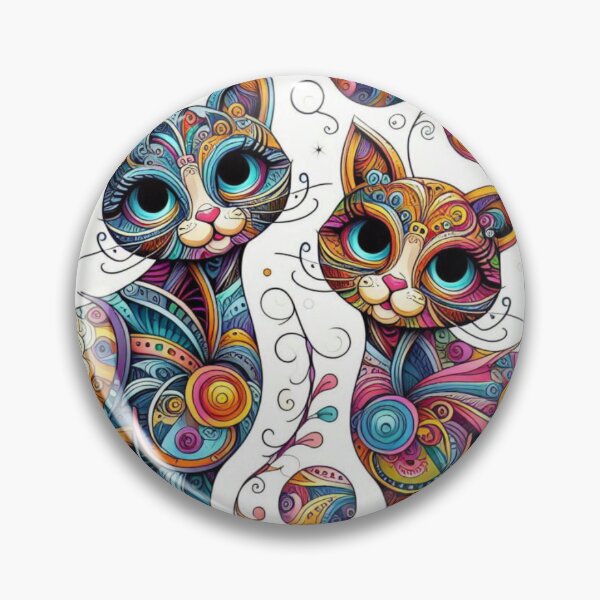 Item preview, Two Coloful Cats designed and sold by ahfast.