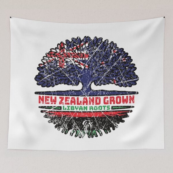 Item preview, Libya Libyan New Zealander New Zealand Tree Roots Flag designed and sold by FlagX.