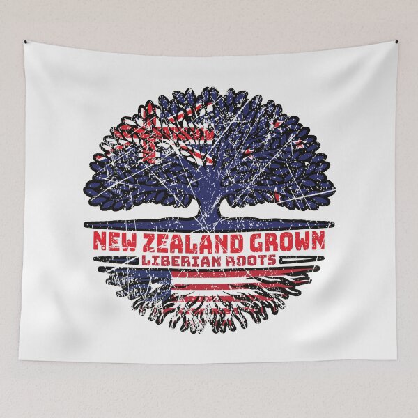 Item preview, Liberia Liberian New Zealander New Zealand Tree Roots Flag designed and sold by FlagX.