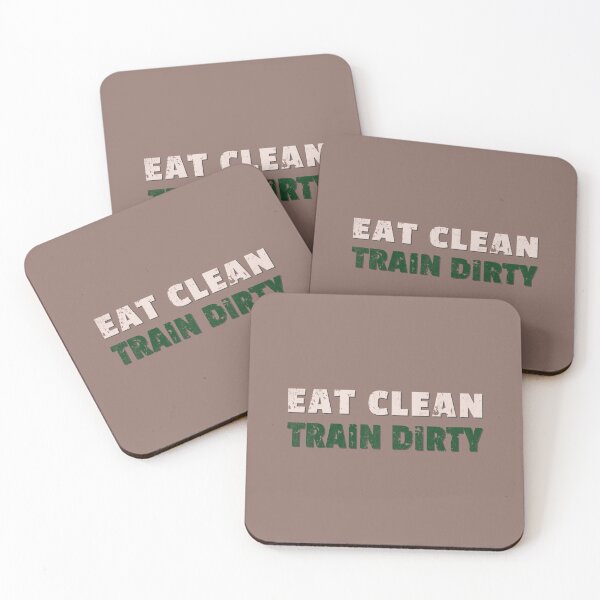 Item preview, Eat Clean Train Dirty grunge typography designed and sold by trepiu.