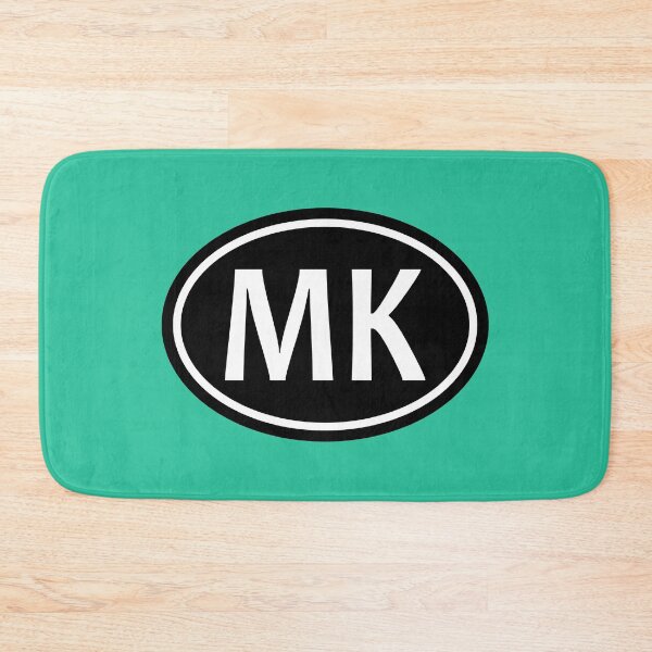 Item preview, MK Initials Monogram Oval White Letters designed and sold by Jeallan Designs.