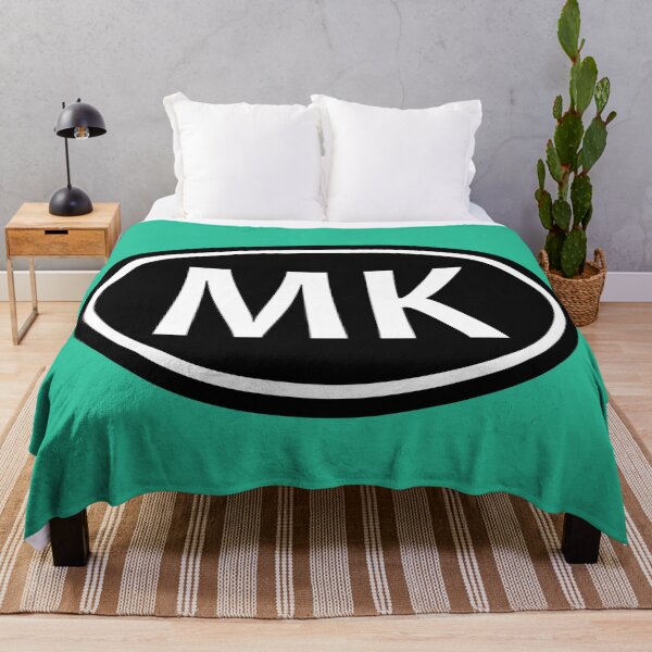 Item preview, MK Initials Monogram Oval White Letters designed and sold by Jeallan Designs.