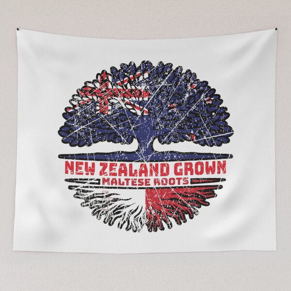 Item preview, Malta Maltese New Zealander New Zealand Tree Roots Flag designed and sold by FlagX.
